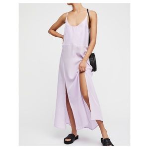 Free People Jailsalmer 100% Silk Slip Lavender S